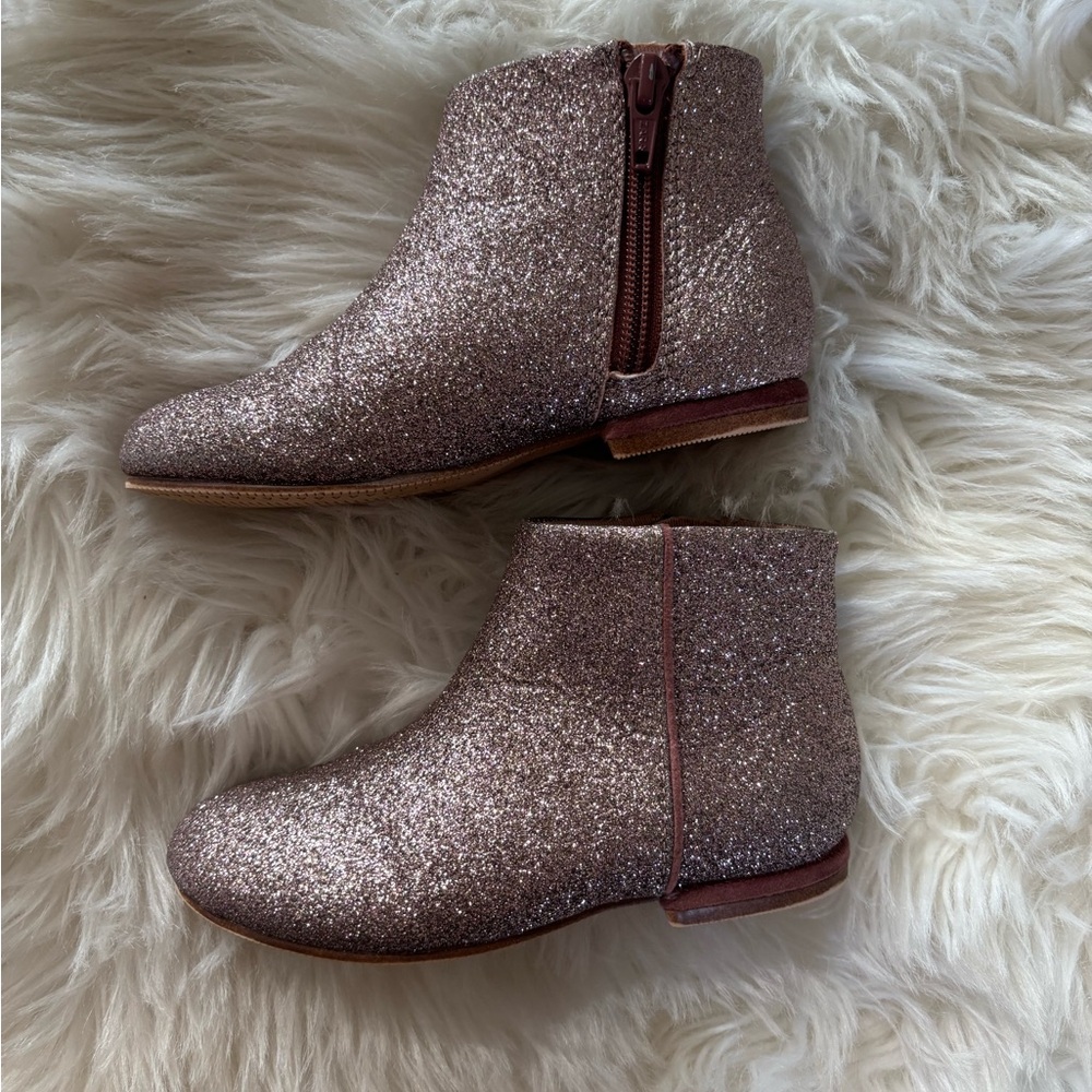 Zara girls Sparkling Glitter Ankle Boots with Side Zipper - Picture 7 of 9